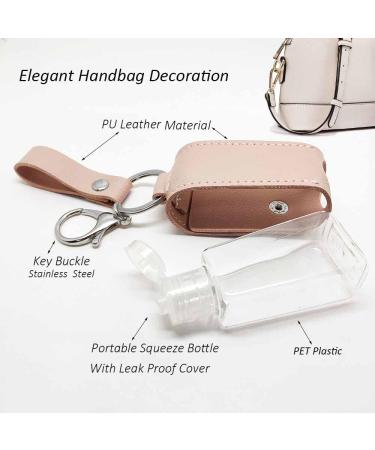 BRICUGLE Hand Sanitizer Holder Keychain with Cosmetic Storage Bag - 3 Pack Mini Travel Bottles for Handbags, Backpack, Purse - Refillable Containers in 3 Colors - Buy Online on SooperMarket.com
