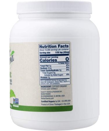 Now Foods Organic Better Stevia Extract Powder - 1 lb (454 g) - Buy Online on SooperMarket.com