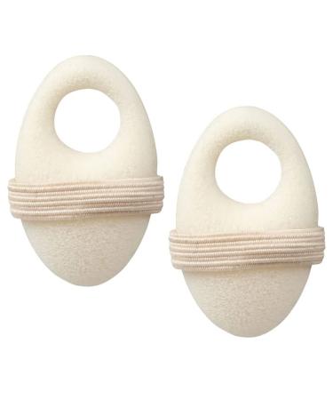 Beavorty 2pcs Foam Corn Cushions Toe Corn Pads Callus Cushions Bunion Pads Sponge Foot Pads with Elastic Strap Toe Protectors White