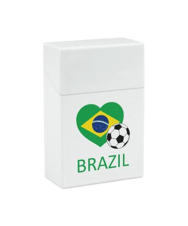 Love Brazil Soccer Cigarette Case Waterproof Cigarette Holder Box Portable Flip Open Cigarette Pack