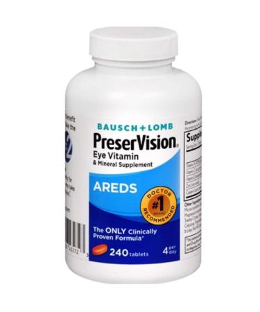 Bausch & Lomb PreserVision Areds, 240 Tablets (Pack of 2)