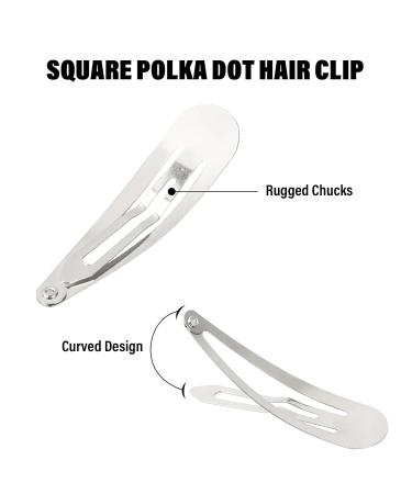 Natuce 50 Silver Hair Clips - 5cm Metal Hair Clips for Girls Women & Children | Perfect Hair Accessories - Buy Online on SooperMarket.com