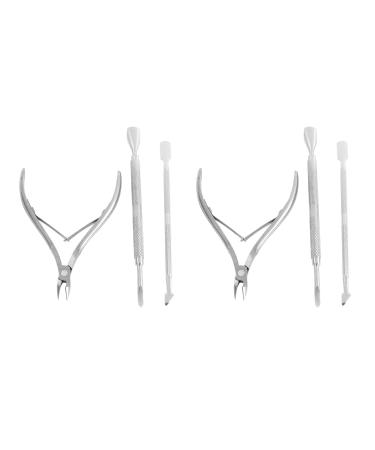Nicfaky Nail Cuticle Nipper with Trimmers Pack of 6 Manicure Scraper Tool