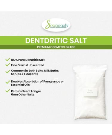DENDRITIC Salt 5 lbs | Bath Scrub Salt Exfoliant for Relaxation - Premium Fine Grain | 5 Pound Pack - Buy Online on SooperMarket.com