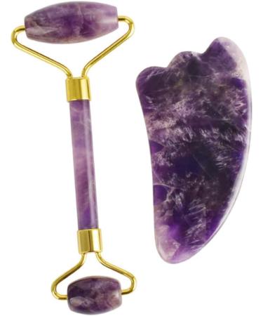 WOONEKY 1pc Eye Beauty Roller Face Neck Massager Jade Facial Massager Scrapping Plate for Spa Face Massage Roller for Women Jade Scraping Plate Trigger Point Board Eyes Purple 8.00X5.00X1.50CM Purple - Buy Online on SooperMarket.com