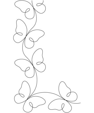 4-Piece Quilting Stencil Set for Machine and Hand Quilting | Borders, Backgrounds, Blocks & Medallions | Heart, Scroll, Butterfly Designs with Guide - Buy Online on SooperMarket.com