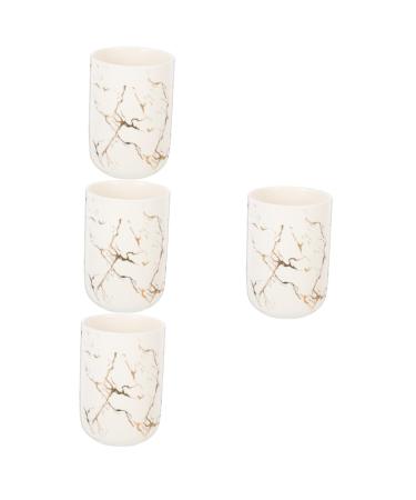 Warmhm 4 cups Also worktop organizer Various to be used. Great bathroom glass holder stand as a ceramic brush for razor cups of worktops and portable whitex4stk 11x7.7x7.7cmx4pcs
