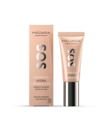 M dara Organic Skincare |SOS Eye Cream and Mask - 20ml Hydrating and Calming Multi -Formula Scientifically Developed Clinically tested vegan ecocert certified recyclable packaging.