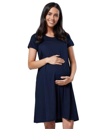 HAPPY MAMA. Women's Labor Delivery Hospital Gown Breastfeeding Maternity. 434p 14-16 Navy