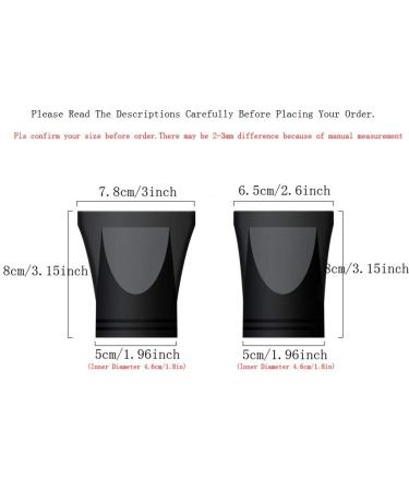 2Pcs Professional Plastic Hair Dryer Diffuser Drying Covers - Narrow Concentrator Replacement for Outer Diameter 4.5cm - Black - Buy Online on SooperMarket.com