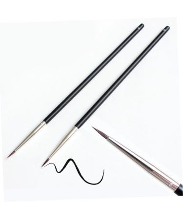 Mikinona Makeup Brush 2pcs Brush Eyeliner Liquid Cosmetic Horsehair Eyeshadow Eye Makeup Tools Liquid Eyeliner - Buy Online on SooperMarket.com