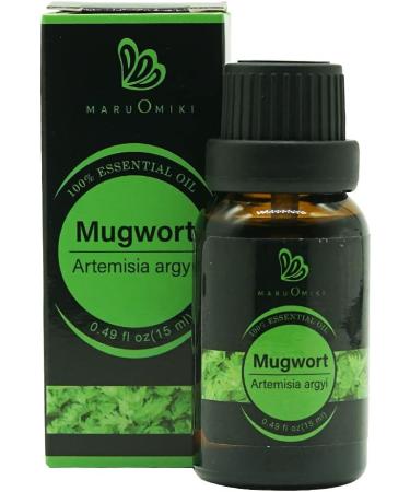 Mugwort Essential Oil 100% Pure-Undiluted Therapeutic Grade Great for Aromatherapy Foot Bath Moxibustion Guasha 15ml(0.49oz) - Buy Online on SooperMarket.com