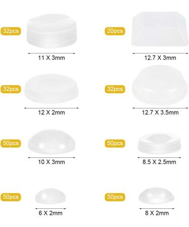 Buy Self-Adhesive Rubber Buffers | 316 Elastic Stop Buffers for Glass & Furniture | Protective Nips - 8 Sizes Available - Buy Online on SooperMarket.com