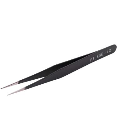 Nail Art Rhinestones Eyelashes Straight & Curved Tweezers Tool Set-Black - Buy Online on SooperMarket.com