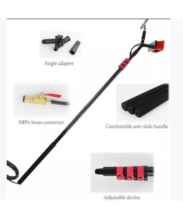 photovoltaic cleaner Window Cleaning Poles Extension Pole Squeegee Window Washer Combo/Glass Cleaning Tools for Indoor/Outdoor High Window 55cm Brush Head 5M/17FT - Buy Online on SooperMarket.com