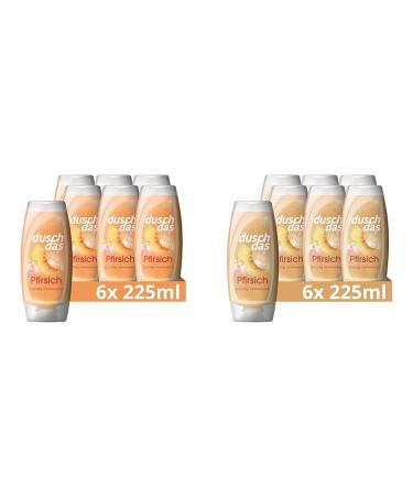 Duschdas shower gel peach shower room with a pampering fragrance formula ensures a refreshing start in the day 6 x 225 ml (pack with 2) peach pack of 2