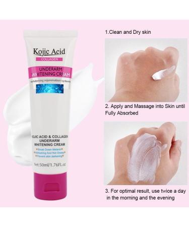 Kojic Acid Skin Lightening Cream Underarm Cream Intimate Area Dark Spot Corrector Whitening Cream for Body Underarms Armpit Knees Legs and Inner Thigh Cream for Acanthosis Nigricans Non-Greasy - Buy Online on SooperMarket.com