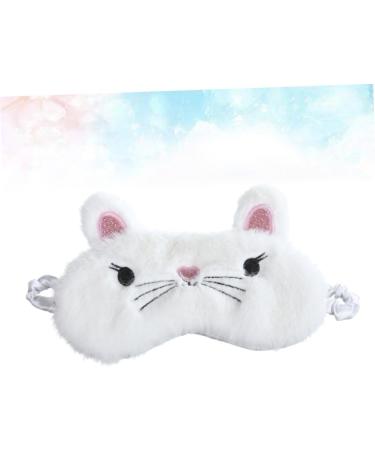 Premium White Sleeping Eye Mask - Comfortable Night Blindfold & Eye Shade for Restful Sleep | International Shipping Available - Buy Online on SooperMarket.com