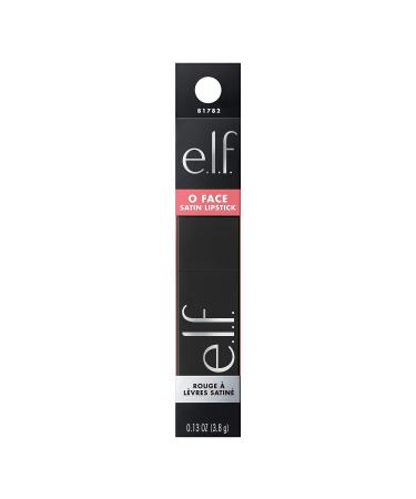e.l.f. O Face Satin Lipstick - Richly Pigmented, Long-Lasting Creamy Lipstick with Jojoba - Vegan & Cruelty-Free - Buy Online on SooperMarket.com