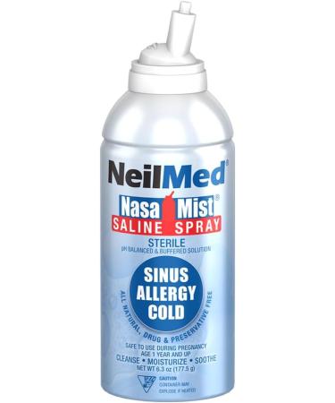 NeilMed NasaMist Saline Spray 177mL. All Natural pH Balanced & Buffered Solution - Soothe Moisturize and Cleanse Using Specially Designed tip. Contains 3 canisters - Buy Online on SooperMarket.com