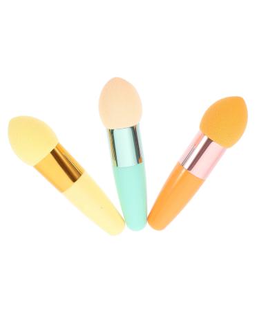 HAPINARY 3pc Nose Contour Brush Travel Size Kit on Stick Makeup Travel Makeup Brush Makeup for Foundation Concealer Sponge Mushroom Brush Shadow