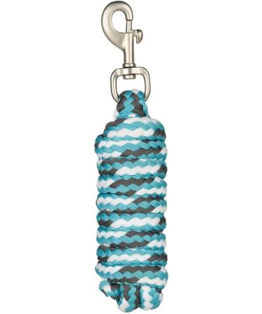 Horze Adepto Durable Polyester 7' Lead Rope with Snap Hook - Canal Blue | For Horses and Livestock - One Size - Buy Online on SooperMarket.com