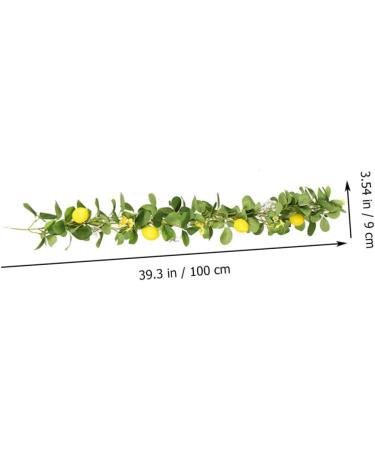 Zerodeko 2pcs Lemon Cane Spring Fruit Garland Front Door Wreaths Festival Garland Fruit Plants Hanging Lemon Artificial Lemon Garland Front Door Decor Silk Flower Branch Decorative Flower - Buy Online on SooperMarket.com