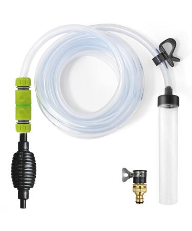 Laifoo 25ft Aquarium Vacuum Siphon Gravel Cleaner Fish Tank Water Changer 3-in-1 Adapter