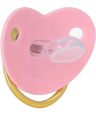 Heart-Shaped Baby Pacifier Set Soft Silicone Pacifiers for Newborns & Toddlers (M Pink) | Comfortable & Safe for Your Baby - Buy Online on SooperMarket.com