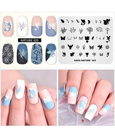Alexnailart Nature Theme Nail Stamp Stencils - Creative Manicure Design Templates & Printing Tool 5# - Buy Online on SooperMarket.com