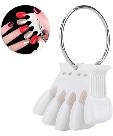Nail Color Card - 4 Colors 50 pcs Nail Art Tips for Manicure Polish Gel Display - White - Buy Online on SooperMarket.com