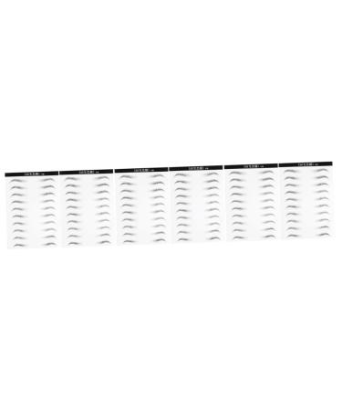 Baluue 6 Sheets Eyebrow Sticker Realistic Eyebrow Transfer Makeup Decals Eyebrow Stickers Stick on Eyebrows