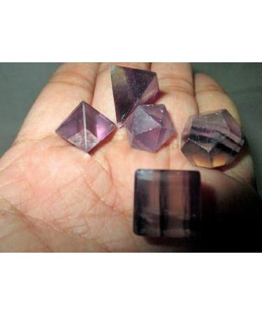 Jet Purple Flourite Sacred Geometry Set - Top Grade Merkaba Star with Velvet Pouch and Free Booklet - Crystal Therapy for Chakra Balancing and Healing - Buy Online on SooperMarket.com
