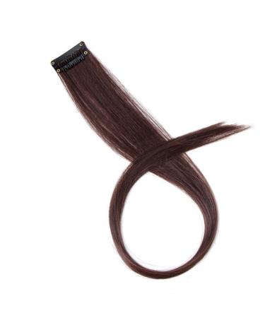 Color Long Straight Synthetic Hair Extension Wavy Pure Clip In 20"fashion Wig 20inches 38