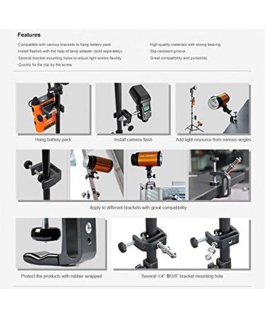 Godox Q-Type Multi-Functional Clip Mount for Flash Speedlite Strobe - 1/4-20 & 3/8-16 Interfaces - Buy Online on SooperMarket.com