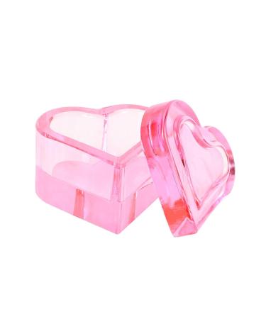 Sharplace Nail Art Dish with Lid Jewelry Storage Box for Acrylic Liquid Powder Manicure Care Delicate Nail Art Glass Cup pink