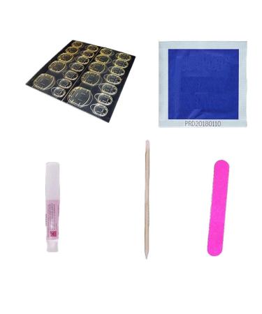 Dajidafu Women Adhesive Toe Nail Set Salon Removable Artificial Toenail Removal Stick Polishing File Art Tool Kit Pedicure