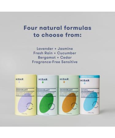 HiBAR - Lavender & Jasmine Plastic Free Deodorant - Natural Deodorant - All-Day Protection - With Sunflower Seed Wax Rice Bran & Shea Butter - Plastic Paraben & Aluminum-Free - Vegan - 1 Pack - Buy Online on SooperMarket.com
