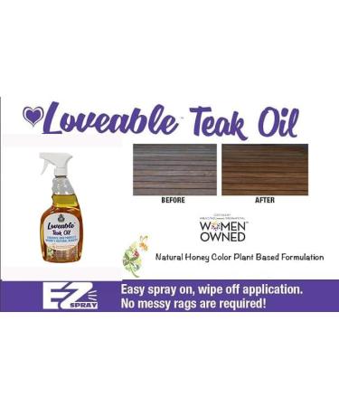 EcoDecors Teak Oil & Restorer 24 oz - Protect & Enhance Outdoor Furniture Teak Sealer Cleaner & Stain for Long Lasting Shine - Buy Online on SooperMarket.com