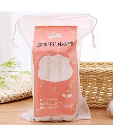 50 pcs Double-Sided Pressed Cotton Pads Makeup Nail Polish Wipes Hydroic Compress Cotton Puff Durable - Buy Online on SooperMarket.com