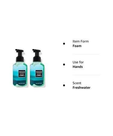 Bath & Body Works Freshwater Gentle Foaming Hand Soap 2-Pack - 17.5oz & 8.75oz - Buy Online on SooperMarket.com