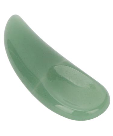 Mini Makeup Mask Spatula Curved Cosmetic Spatula Scoop Mini Gua Sha Jadestone Curved Makeup Eye Cream Cosmetic Spatula (Green)