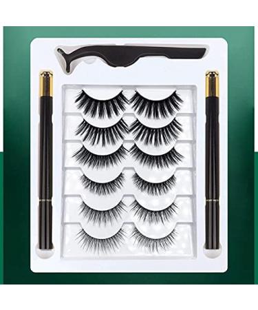Prakti Magnetic Eyeliner and Eyelashes Kit 3D Magnetic Eyelashes Kit with 6 Pairs Reusable Eyelashes Tweezers and Eyeliner 02 - Buy Online on SooperMarket.com