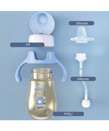 POTATO Toddler Sippy Cup with Straw | Spill-Proof Handle | PPSU Learner Cup for Boys | 6oz Blue Water Bottle for Baby (6 Months+) | 2 Spout Options - Buy Online on SooperMarket.com