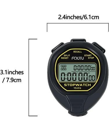 FCXJTU Waterproof Digital Stopwatch - 20 Rounds Memory Silent Large Display for Sports & Swimming Training - Buy Online on SooperMarket.com