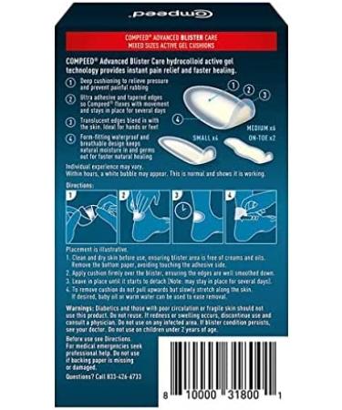 Compeed Advanced Blister Care Plasters - 12 Pack | Medium Active Gel Cushions - Buy Online on SooperMarket.com