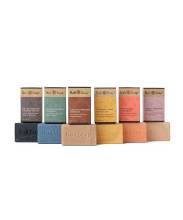 Bali Soap - Tropical & Earthy - Daily Essential Oil Bar Soap Set - 6 pc Variety Pack - Handmade Moisturizing Natural Glycerin Soap for Body & Face - Vegan and Biodegradable - 3.5oz Bars