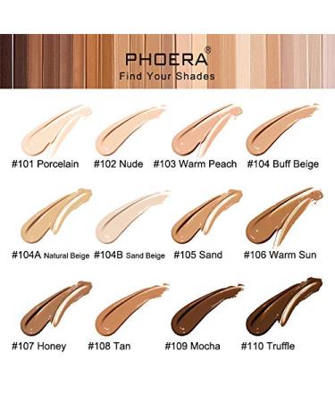 AQUAPURITY PHOERA Full Coverage Foundation - Waterproof & Long Lasting Velvet Matte Liquid (102 Nude) - Buy Online on SooperMarket.com