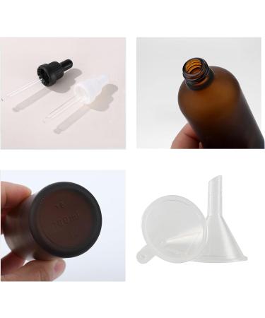 Zeoabsy 6 Pack 10ml Frosted Brown Glass Pipette Bottles - Ideal for Essential Oils & Aromatherapy - Clear Drip Bottle with White Lock Ring - Buy Online on SooperMarket.com