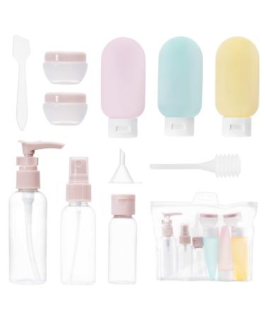 11 pieces of travel bottles for filling set travel bottles 30/50/60/80ml small cream doses transparent spray bottle pump dispenser shampoo travel accessories for cosmetics